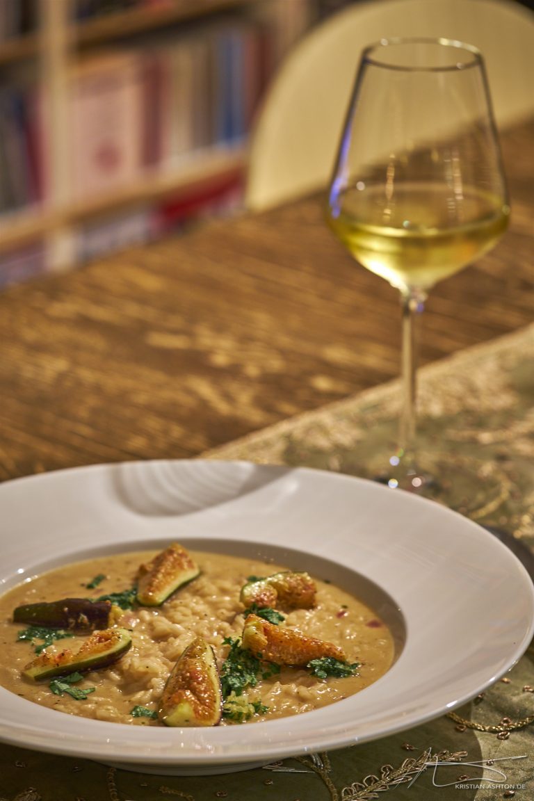 Espresso Risotto mit Taleggio und Honig-Feigen