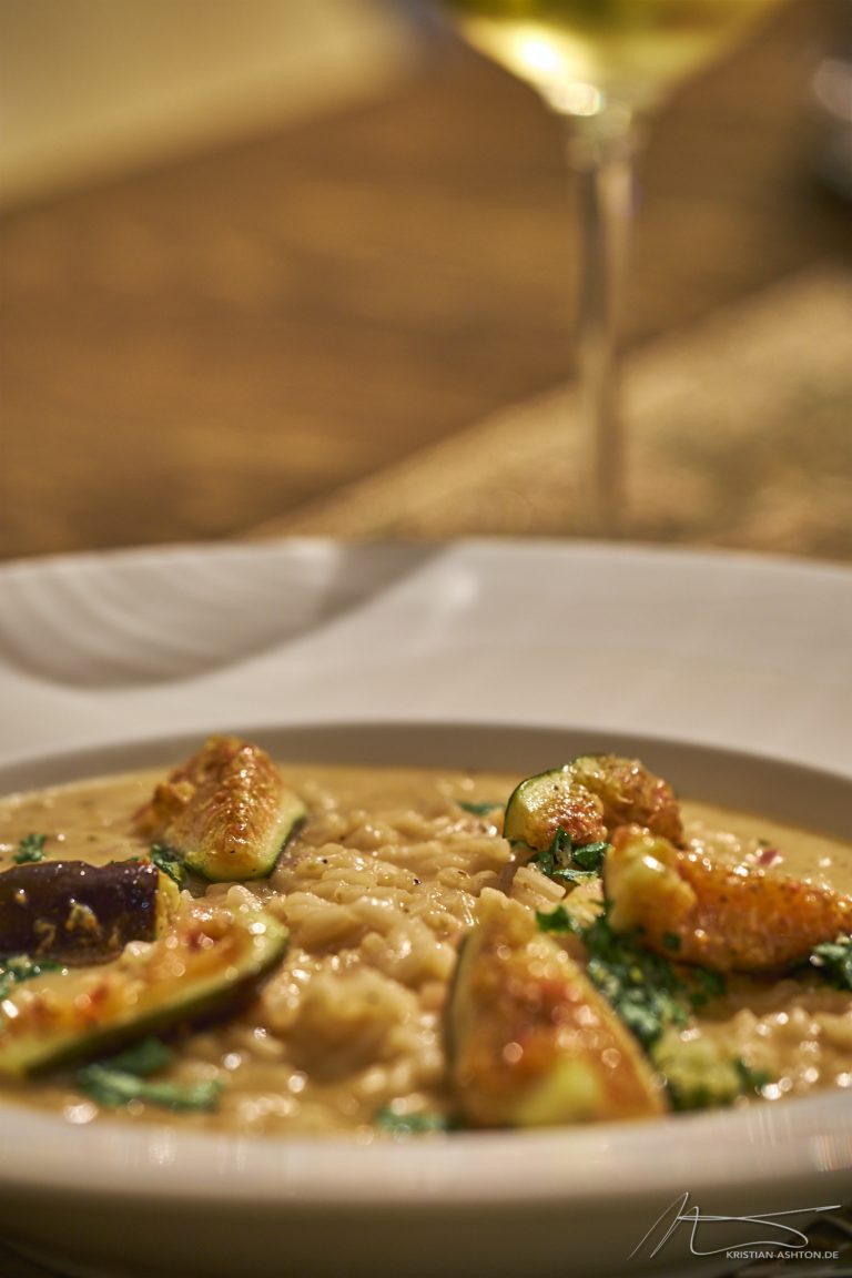 Espresso Risotto mit Taleggio und Honig-Feigen